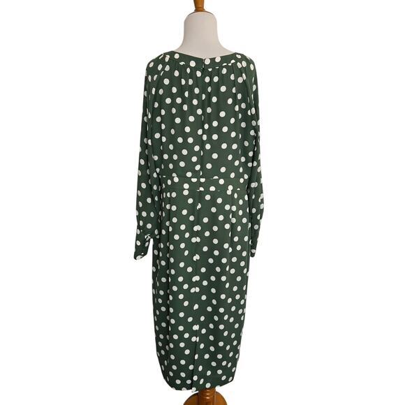Boden Portia Polka Dot Dress Retro Professional Workwear Green Women 14 - Picture 4 of 14